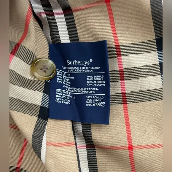 Vintage Burberry Classic House Check Lined Trench Coat with Extra Wool Liner 56R - Picture 8 of 13